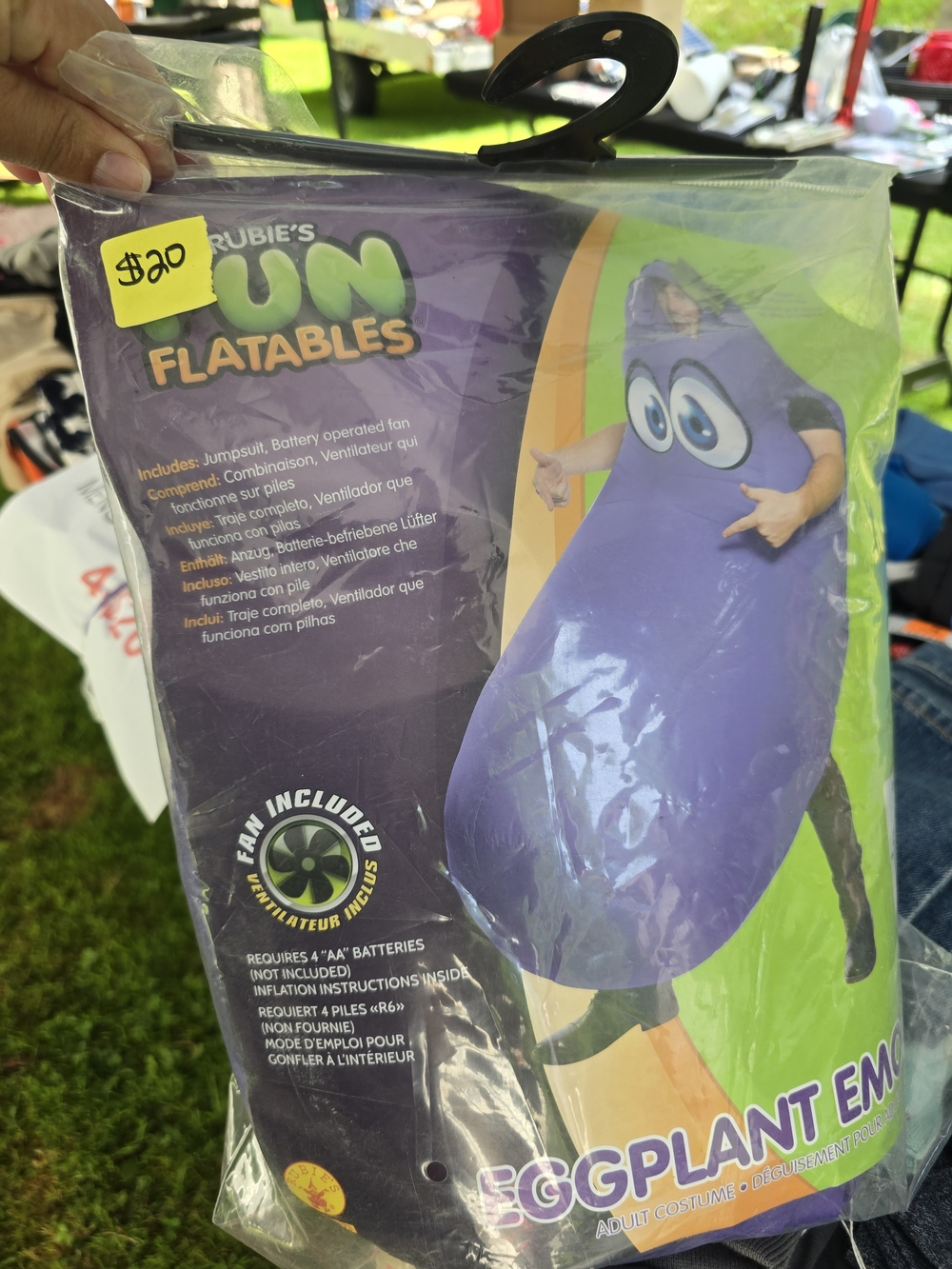 Rubie's Purple Eggplant Inflatable Costume with Big Eyes